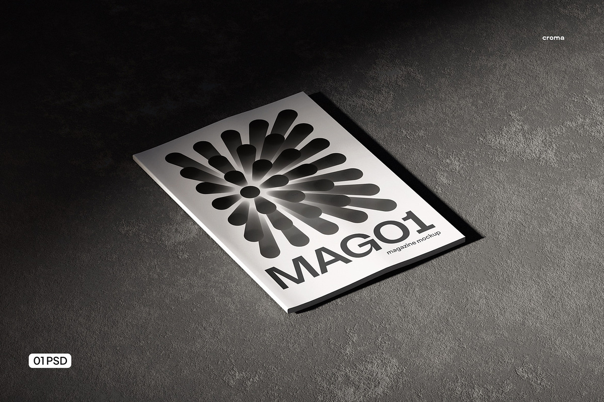 Magazine Brochure Mockup FL01, a Books & Magazine Mockup by Croma Studio (Photo 1 of 3)
