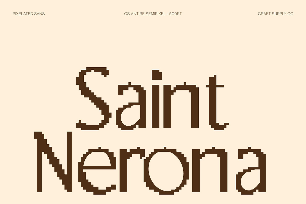 CS Antire Semipixel, a Sans Serif Font by Craft Supply Co. (Photo 2 of 8)