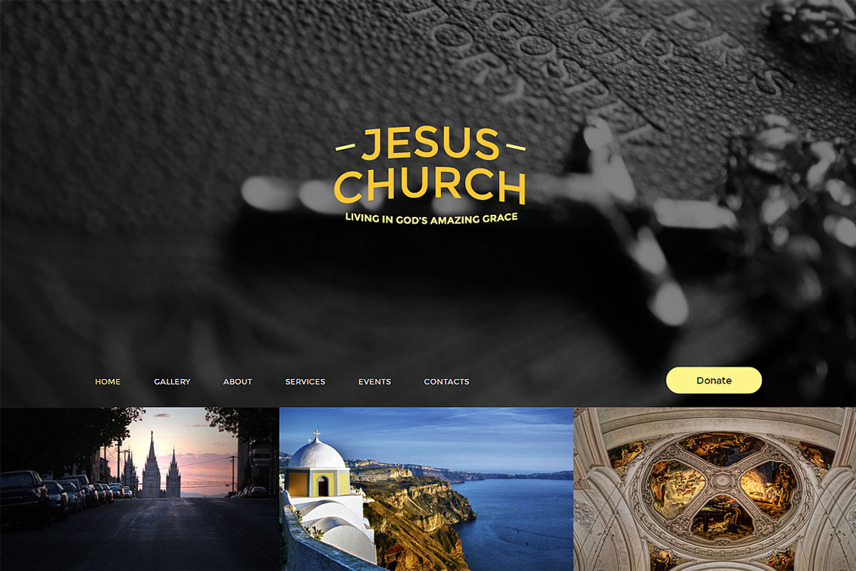 Jesus Church One Page Theme, a HTML Template by IceTemplates (Photo 1 of 3)