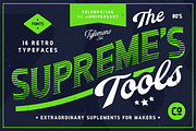 NEW! Supreme Tools • 16 Fonts Pack, a Font by RKS-Studio (Thumbnail 1 of 10)