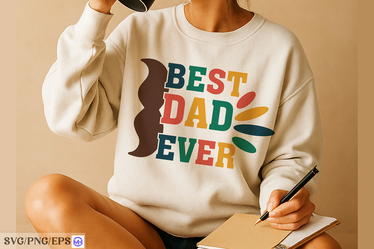 Best Dad Ever Father's Day SVG Desig, a Graphic by mh_arif (Photo 2 of 4)