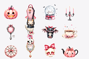 Coquette Halloween Clipart Bundle, a Decorative Illustration by Anca Digital Vibe (Thumbnail 4 of 7)