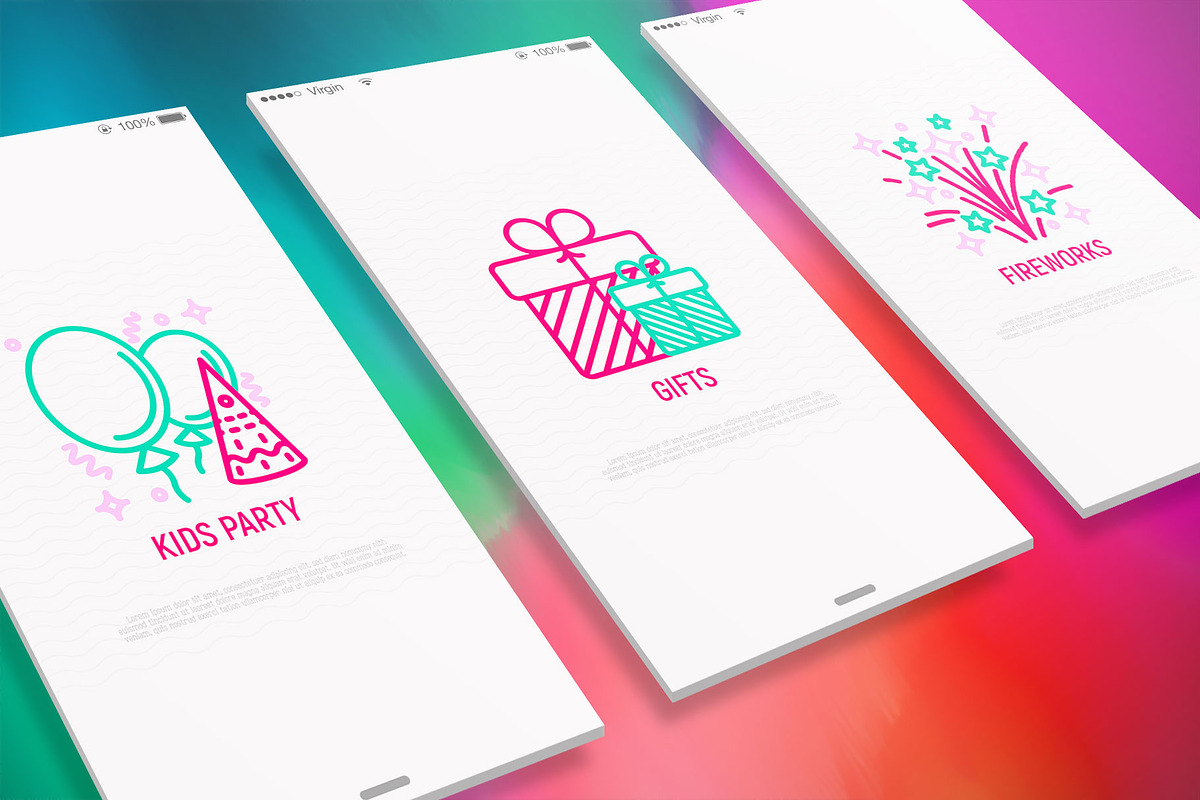 Event Service | 16 Thin Line Icons, an Outline Icon by Alex Blogoodf (Photo 2 of 8)