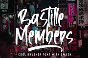 Bastille Members - Cool Brusher Font, a Handwritten Font by Arendxstudio (Thumbnail 1 of 7)