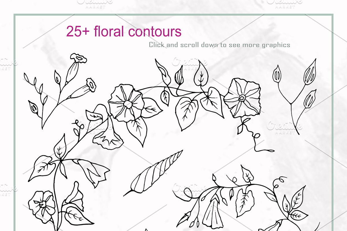 Spring floral alphabet. Graphic set., an Illustration by Art Watercolor (Photo 5 of 5)