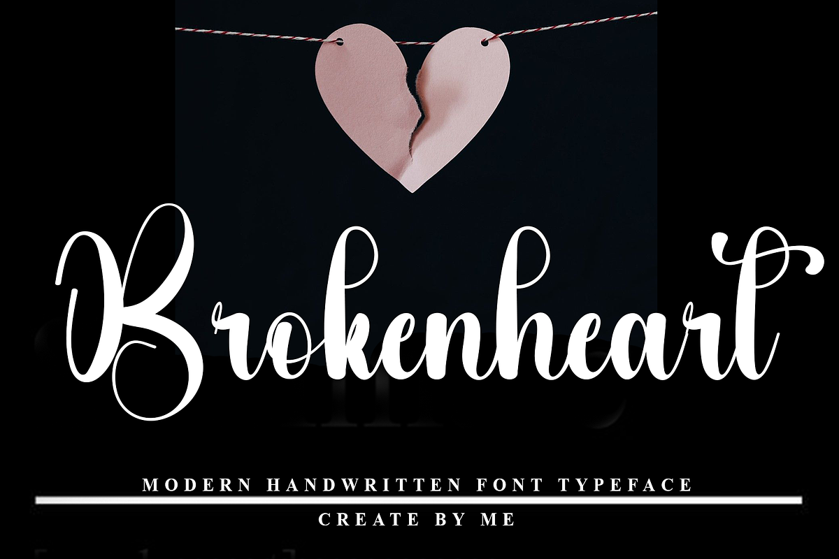 Brokenheart, a Handwritten Font by FreshTypeINK (Photo 1 of 8)
