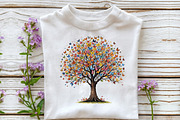 Flower Tree with Birds Butterflies, an Illustration by DreamCafeArt (Thumbnail 3 of 7)