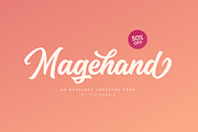 Magehand Logo Font, a Script Font by Typia Nesia (Thumbnail 1 of 10)