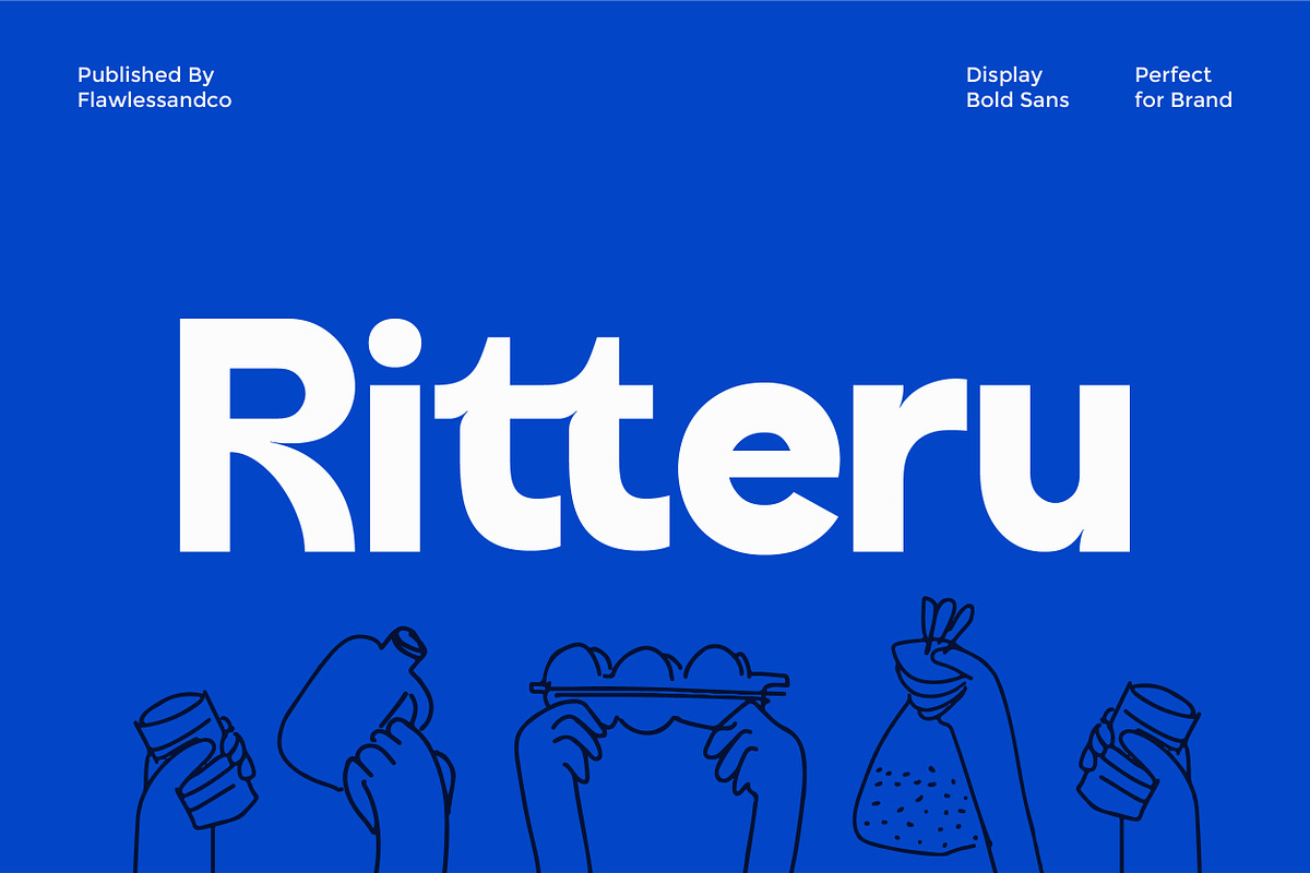 Ritteru – Bold Display Sans Serif Fo, a Sans Serif Font by Flawless And Co (Photo 1 of 10)