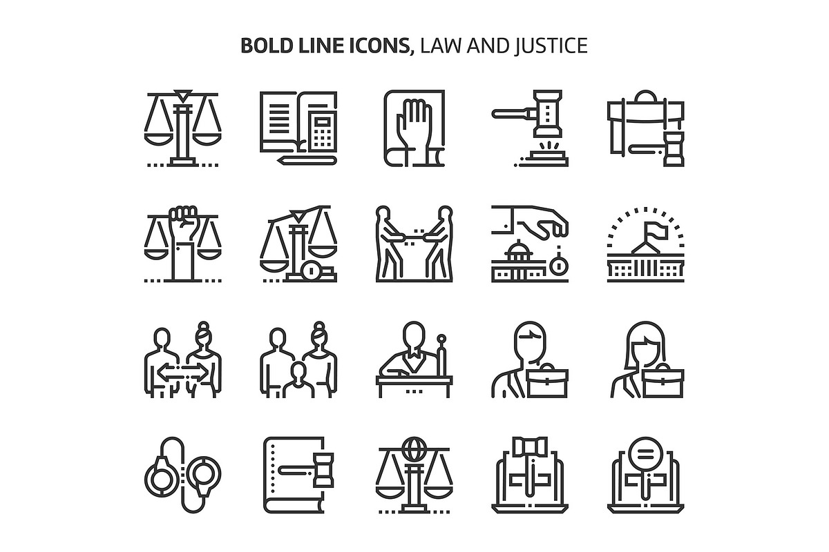 Bold Line Icons, an Outline Icon by Howcolour (Photo 70 of 151)