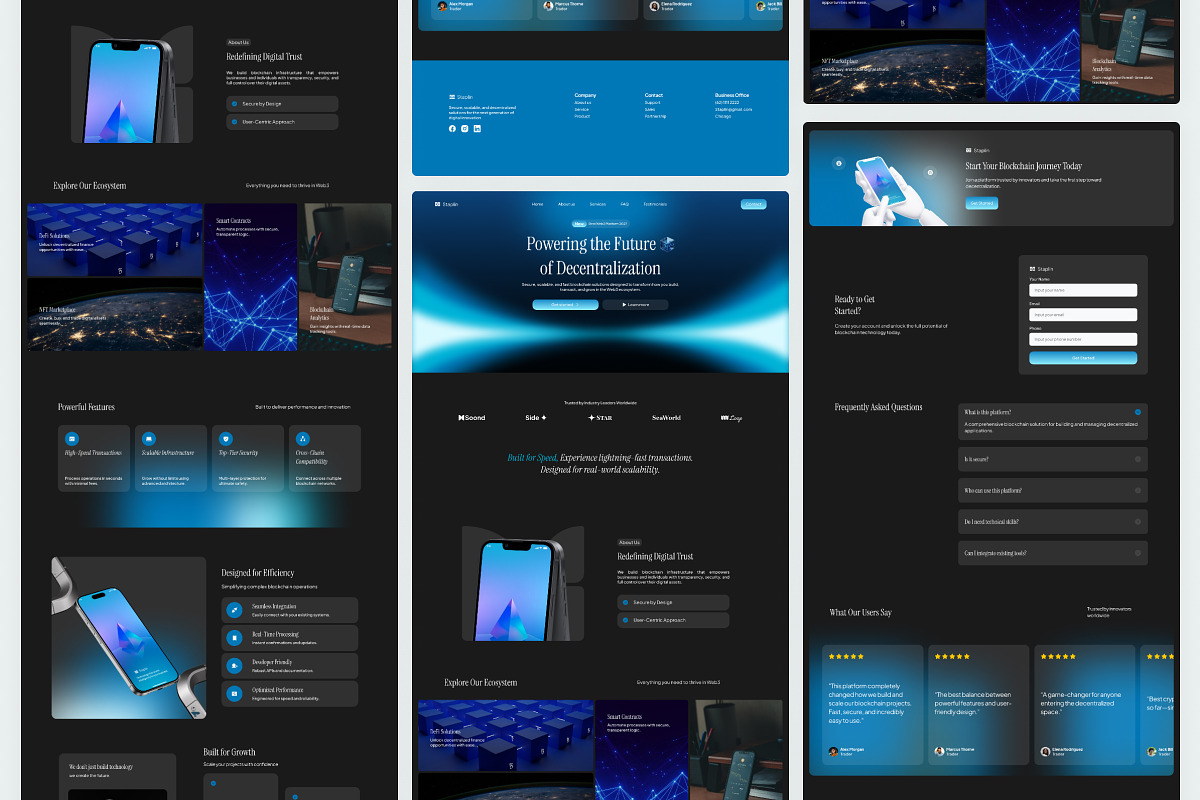 Blockchain Platform Landing Page, a Landing Page Template by Font Kingdom (Photo 4 of 5)