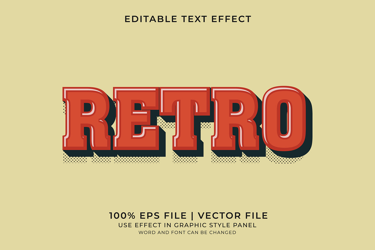 Retro Text Effects Bundle, a Layer Style Add-On by WM48 Shop (Photo 16 of 17)
