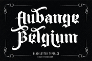 Aubange Belgium Font, a Blackletter Font by 177Studio (Thumbnail 1 of 6)