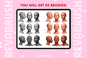 Procreate Female Head Portrait brush, a Brush Add-On by Revabrush (Thumbnail 6 of 8)