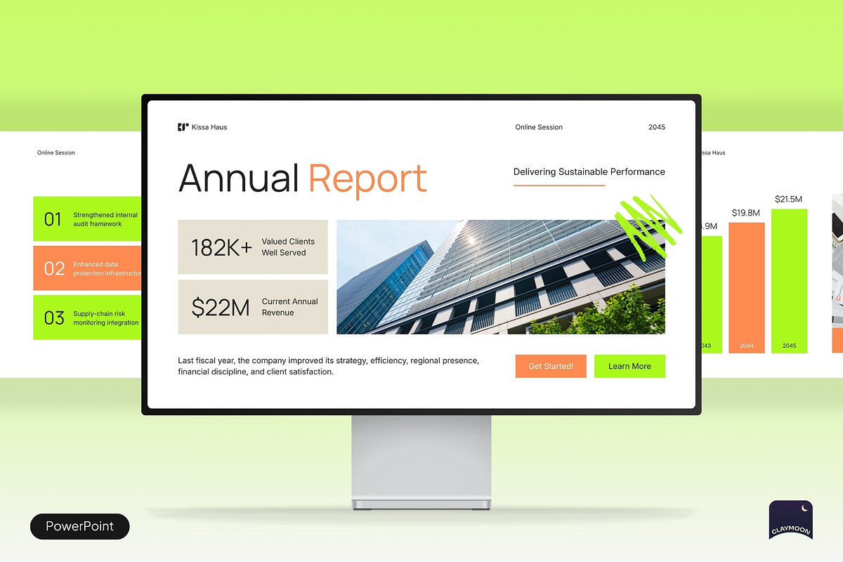 Corporate Annual Report Presentation, a Presentation Template by Claymoon Lab (Photo 1 of 7)
