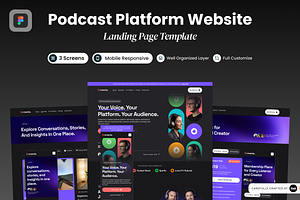 Connecta - Podcast Platform Website, a Landing Page Template by SLAB! Design