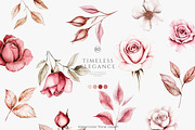 vintage roses elegant florals set, a Decorative Illustration by Patishop Art (Thumbnail 3 of 13)