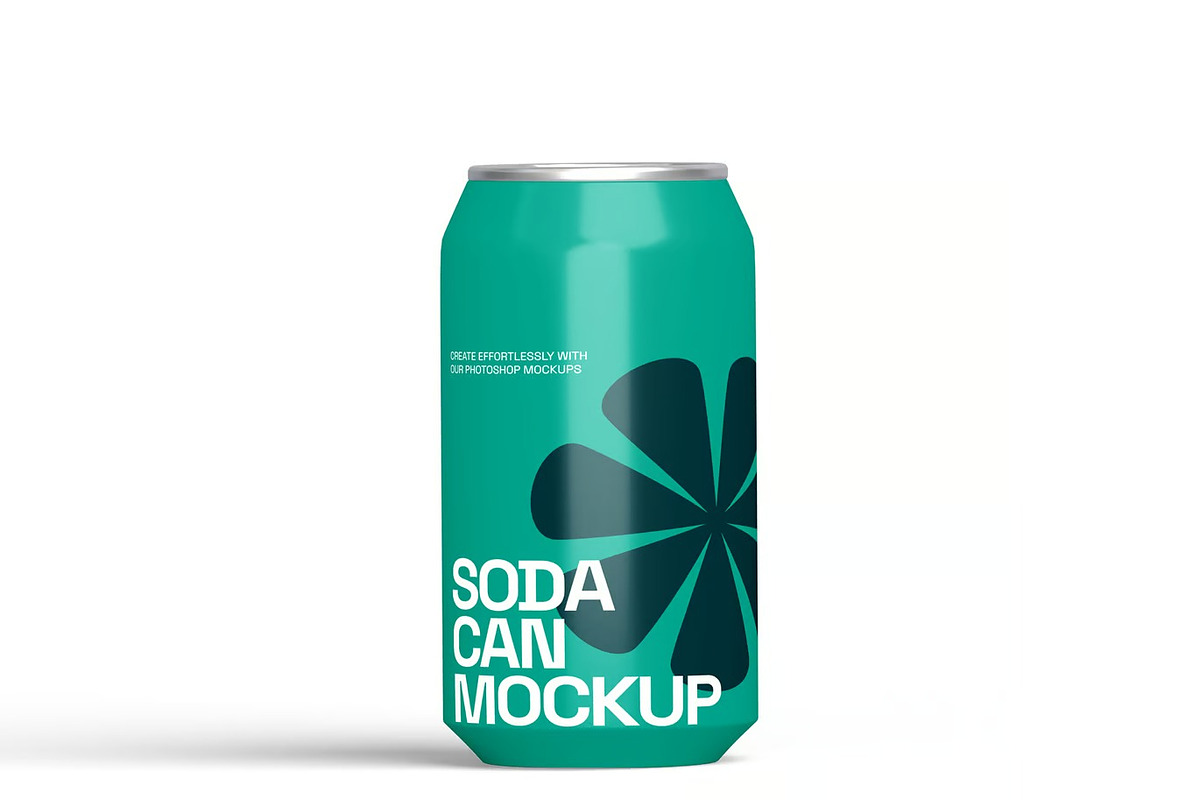 Soda Can Mockup, a Packaging Mockup by renderstockmarket (Photo 4 of 4)