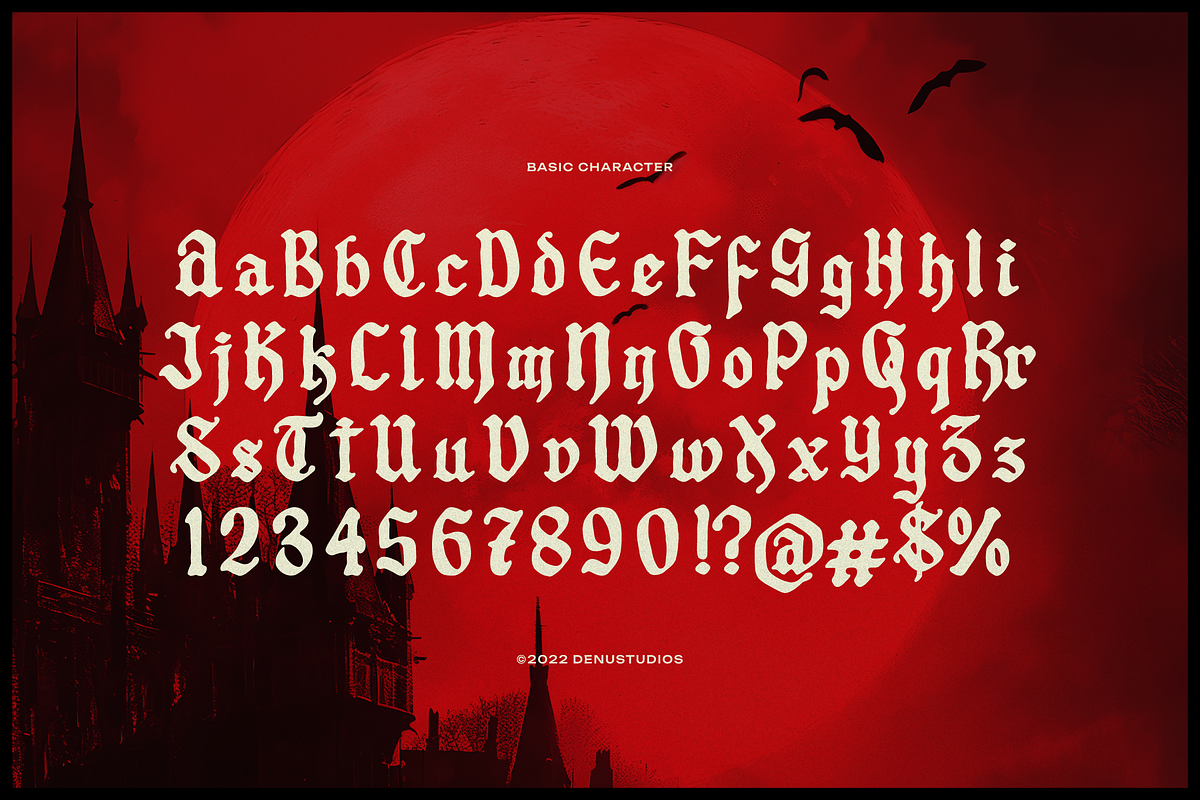 Xirstark | Blackletter Typeface, a Blackletter Font by Denustudios (Photo 10 of 12)