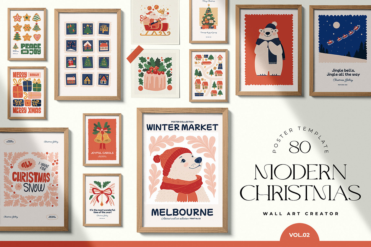 Modern Christmas.2 | WallArt Creator, an Object Graphic by Leleka.Store (Photo 1 of 20)