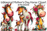 Whimsical Mother's Day Horse Clipart, an Illustration by Daily.Designs (Thumbnail 1 of 7)