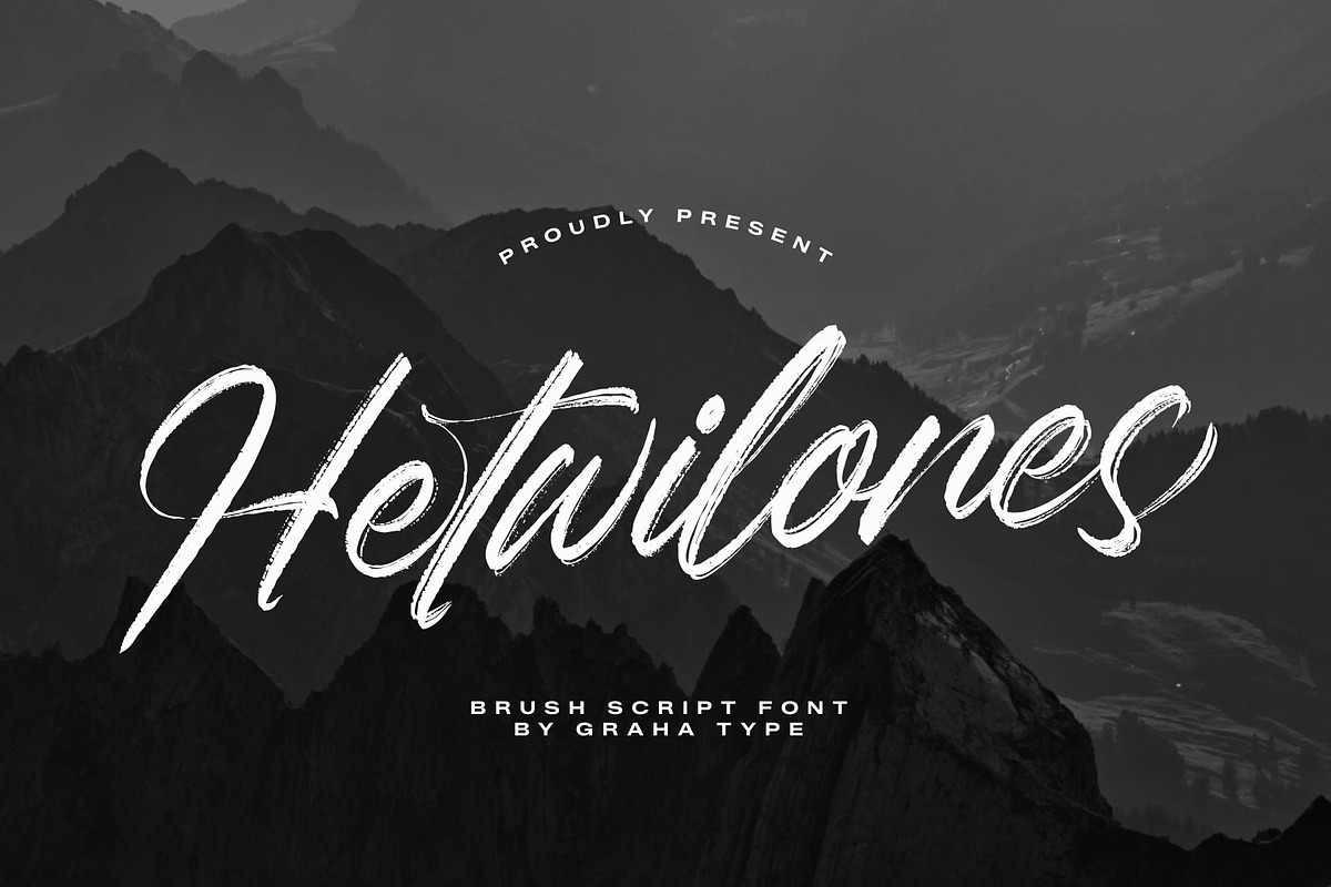 Hetwilones - Brush Script Font, a Script Font by Graha Type (Photo 1 of 8)