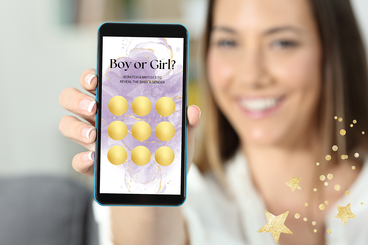 Girl Gender Reveal Scratch Card, an App Template by SunshineStudioBoutique (Photo 2 of 8)