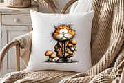Whimsical Autumn Cat PNG Clipart, an Illustration by OK Design (Thumbnail 5 of 6)