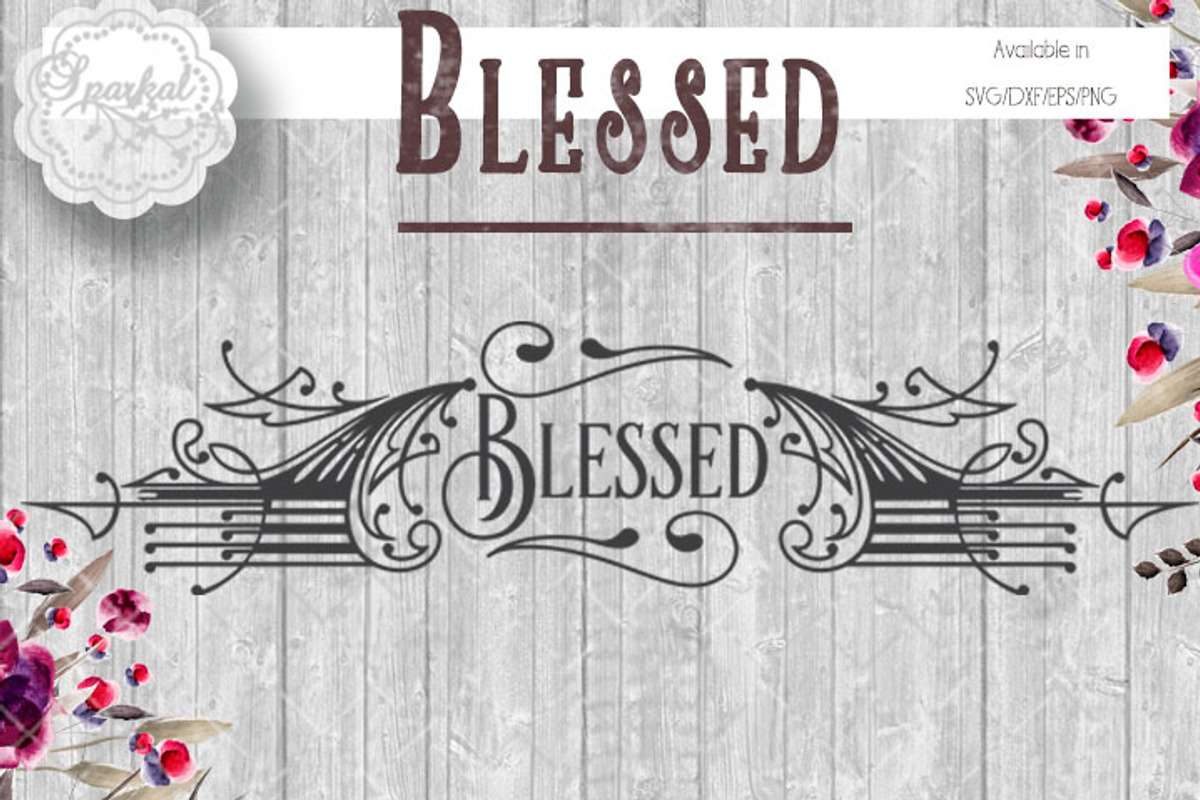 Blessed SVG Vintage Logo, a Branding & Logo Template by SparkalDesigns (Photo 2 of 2)