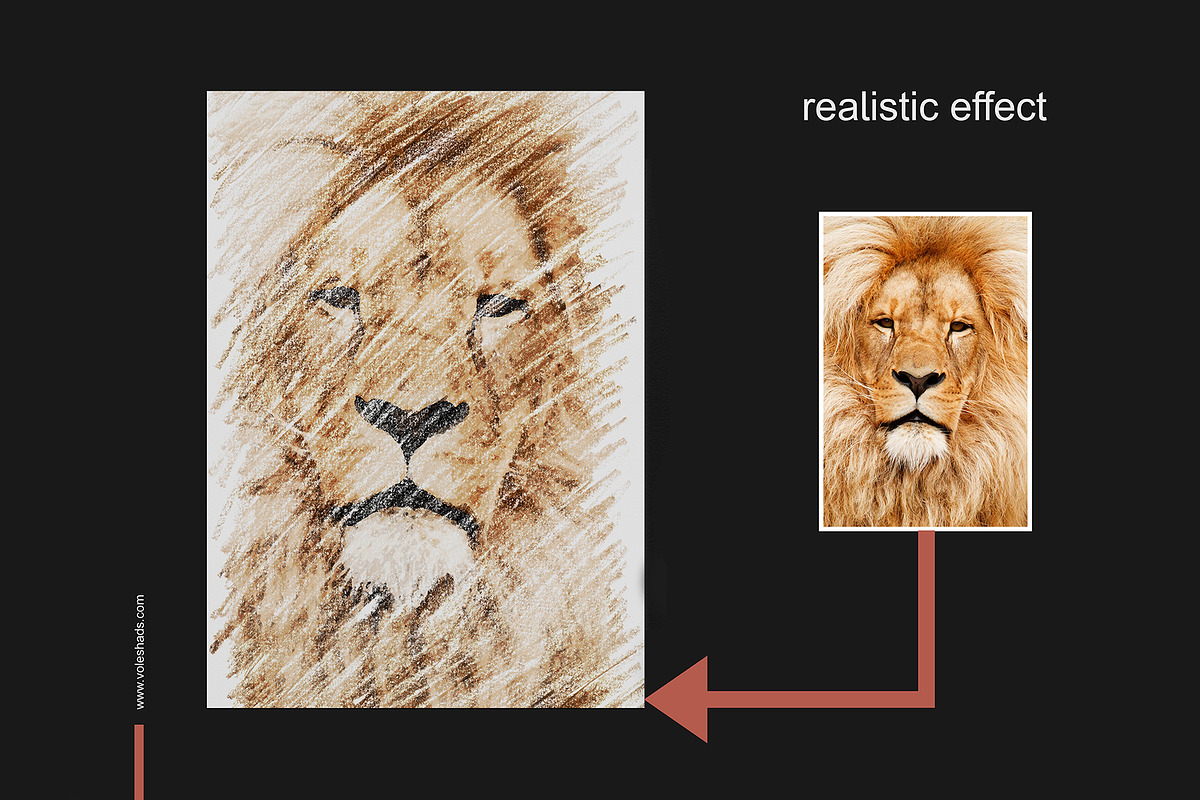 Chalk Effect Photoshop Action, an Action Add-On by Voleshads (Photo 5 of 8)