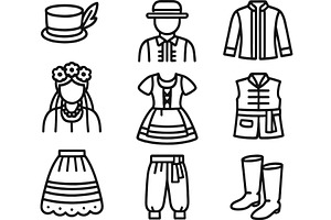 Traditional clothing and accessories, an Object Illustration by ZinetroN