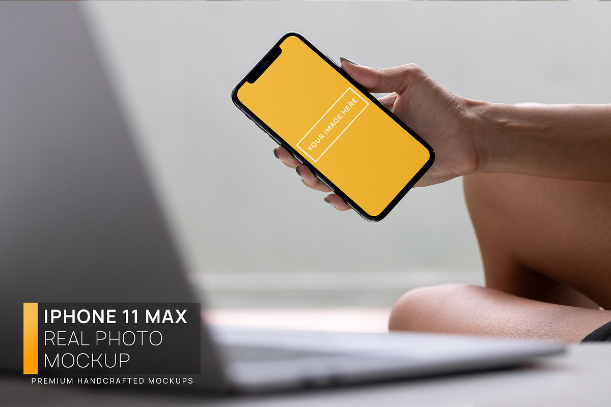 New iPhone 11 Pro Max in Hand Mockup, an iPhone Mockup by Edito