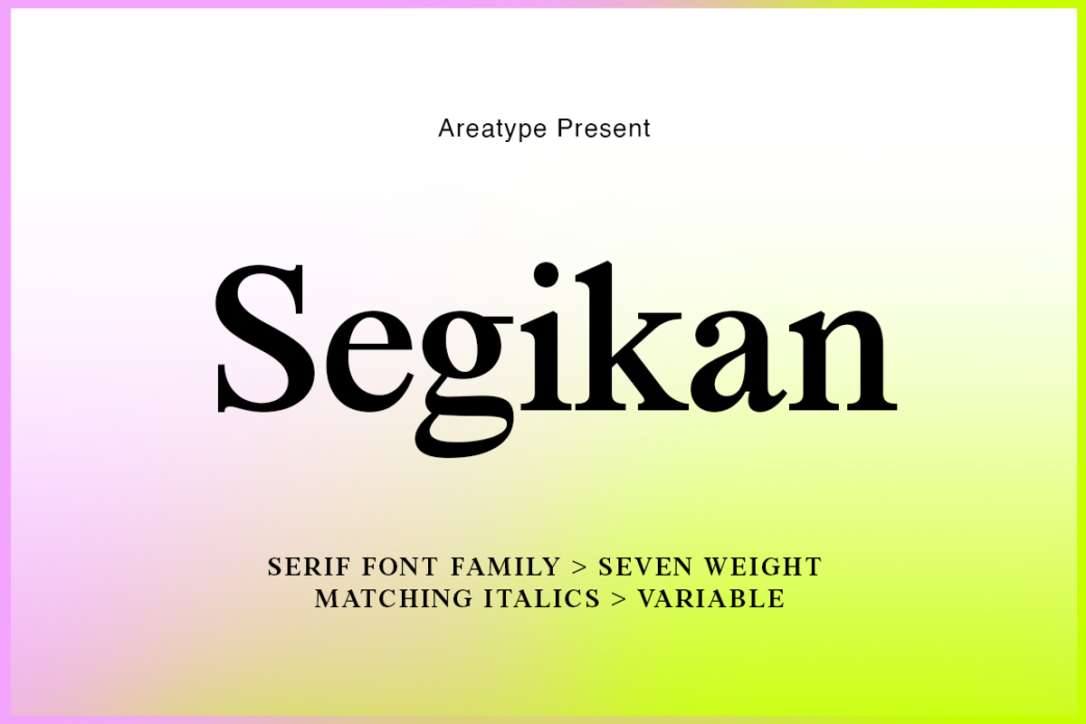 Segikan | SALE 60% OFF, a Serif Font by Areatype (Photo 1 of 16)