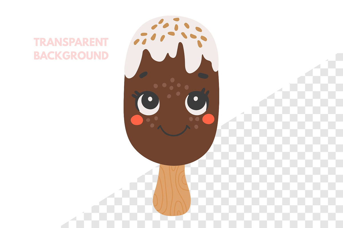 Cute Ice Cream Illustration, a Food Illustration by ⋒DesignECShop⋒ (Photo 2 of 3)