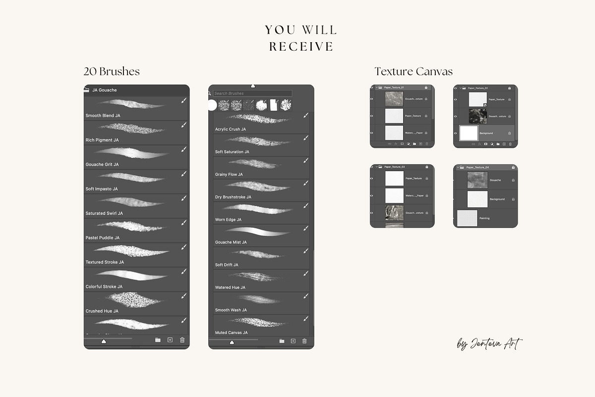 Gouache Photoshop Brush Set, a Brush Add-On by Jenteva Art (Photo 10 of 12)