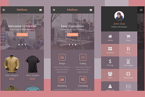 Mellow - Minimalist Mobile Template