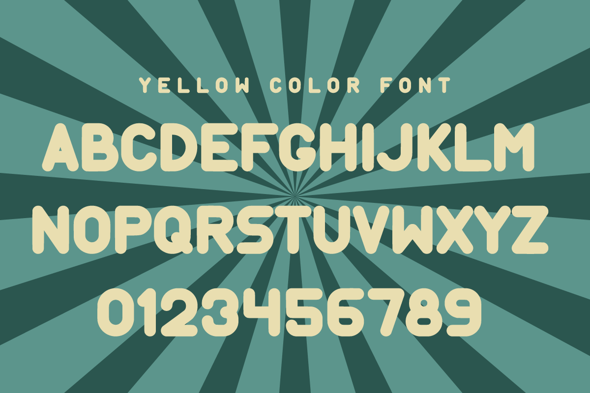 Orter - Retro Color Font, a Sans Serif Font by Letterayu Studio (Photo 5 of 6)