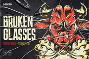 Broken Glass Textures & Mockups, a Texture Graphic by Mocku (Thumbnail 1 of 16)