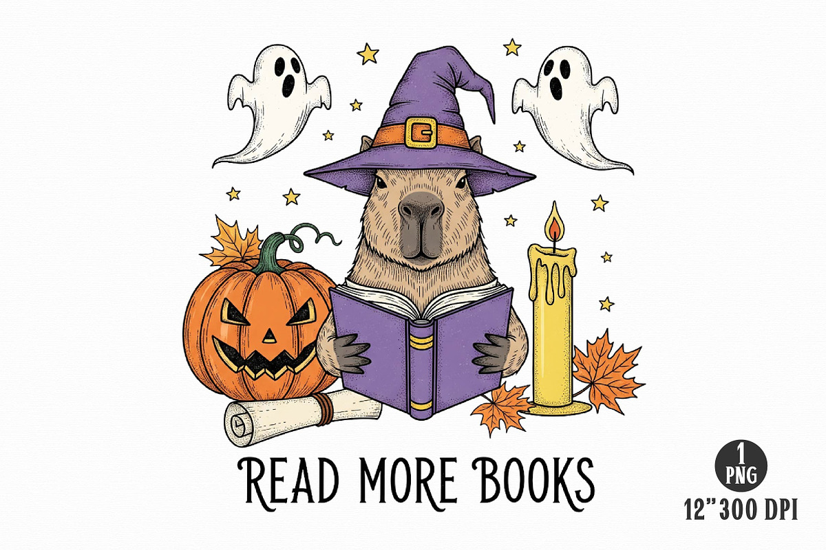 Halloween Capybara Sublimation PNG, an Illustration by Dream Creation (Photo 5 of 17)