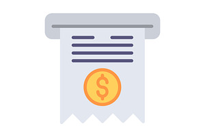Bill Flat Icon, a Duotone Icon by Pexelpy