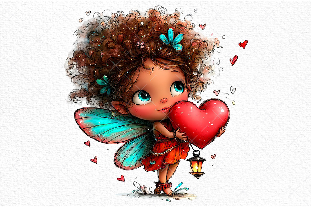Valentines Fairy Clipart, an Illustration by Craft Nest (Photo 11 of 11)