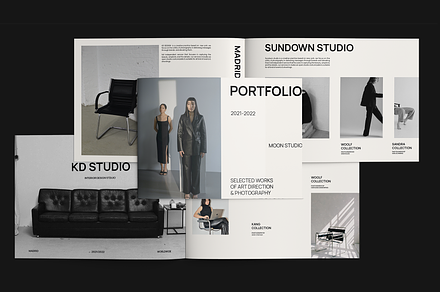 Portfolio Template - Canva & PSD, a Resume Template by Replika Machine