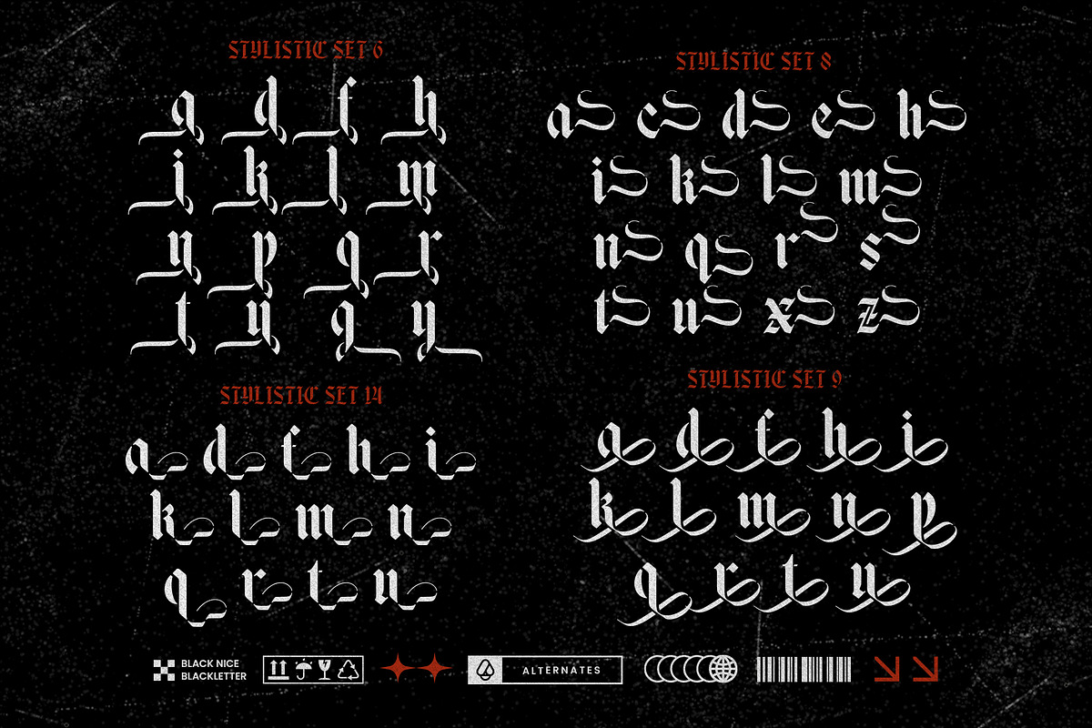 Black Nice Typeface, a Blackletter Font by alit design (Photo 12 of 17)