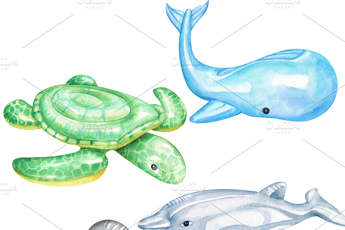 Pool float clipart, an Illustration by Sweet sweet design (Photo 2 of 4)