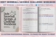 Debt Snowball Savings Challenge Book, a Design Template by Book2bees (Thumbnail 1 of 4)
