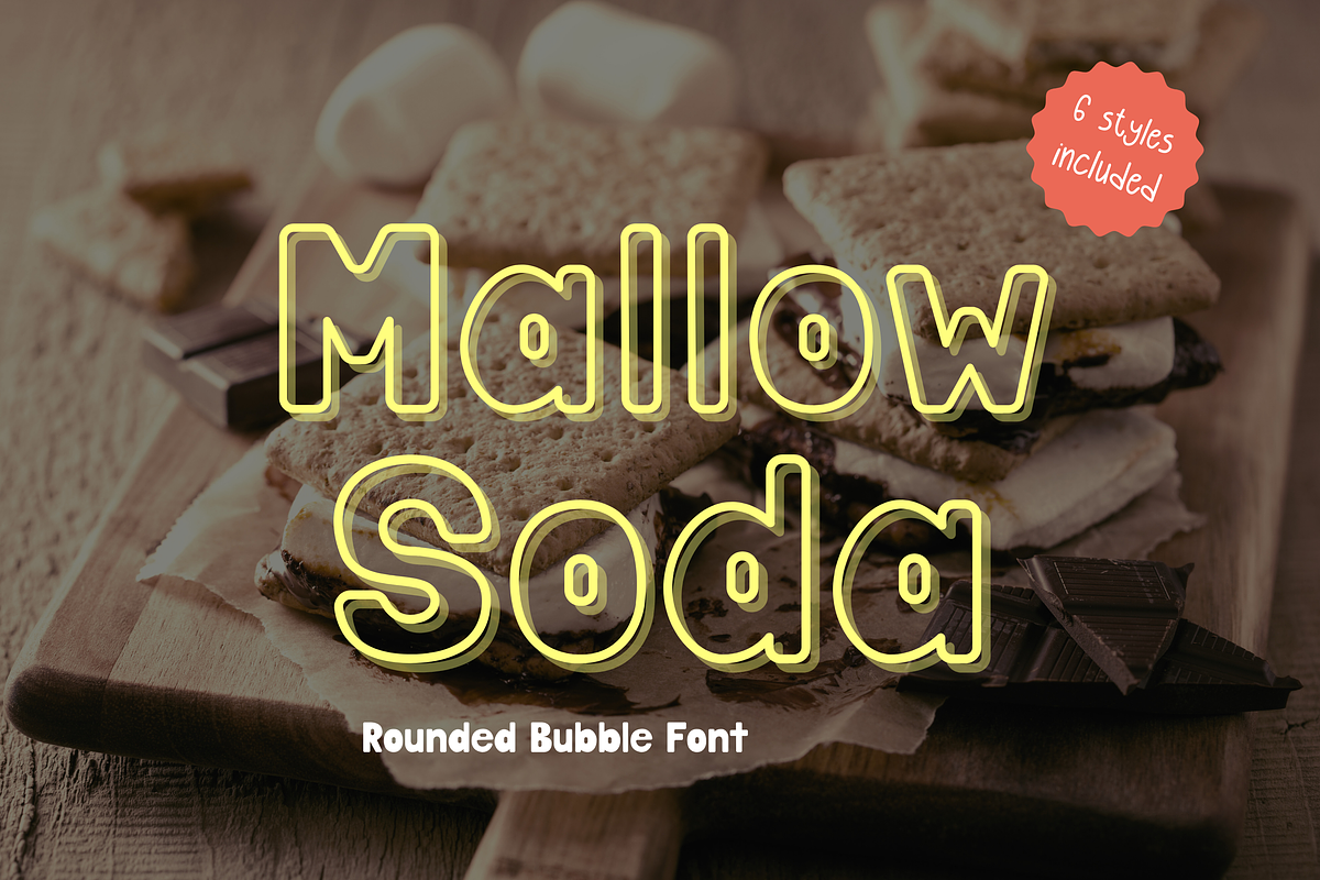 Retro rounded font - Mallow Soda, a Handwritten Font by ZoloDesignHub (Photo 1 of 9)