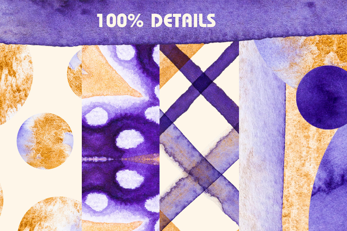 Watercolor seamless patterns, a Pattern Graphic by Wild Rose (Photo 9 of 9)