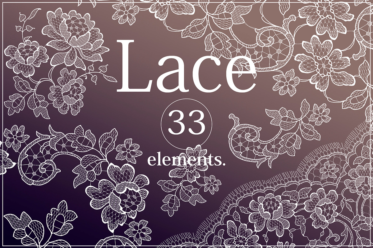 Lace frames, ribbons, cliparts., a Pattern Graphic by Ajuga (Photo 1 of 9)