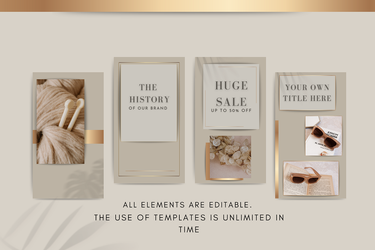 Beige Instagram Templates for Canva, a Social Media Template by Innova Studio (Photo 6 of 9)