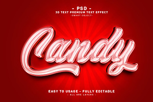 Candy 3D Editable Psd Text Effect, a Layer Style Add-On by Md Jahidul99